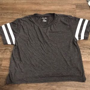 Gray Cropped T-shirt